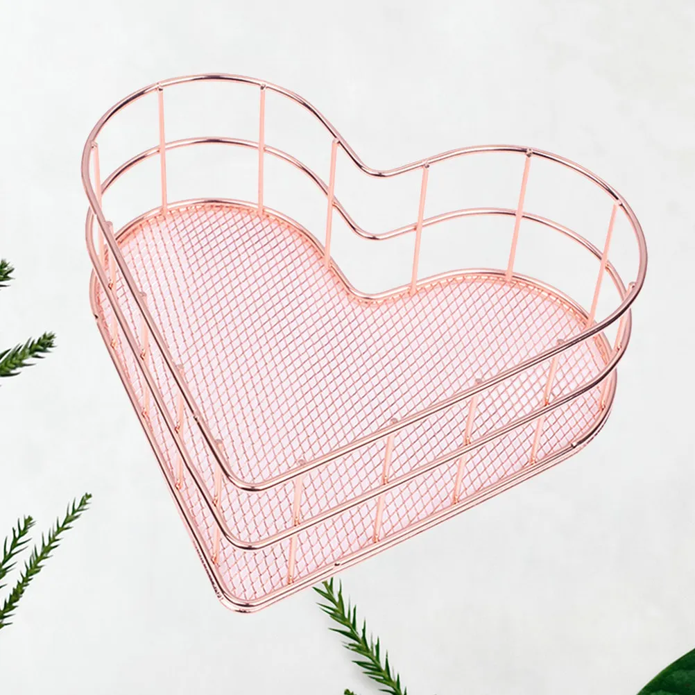 1Pcs 로즈 골드 파일 주최자 금속 보관 바구니 현대 책 잡지 홀더 홈 오피스 ..