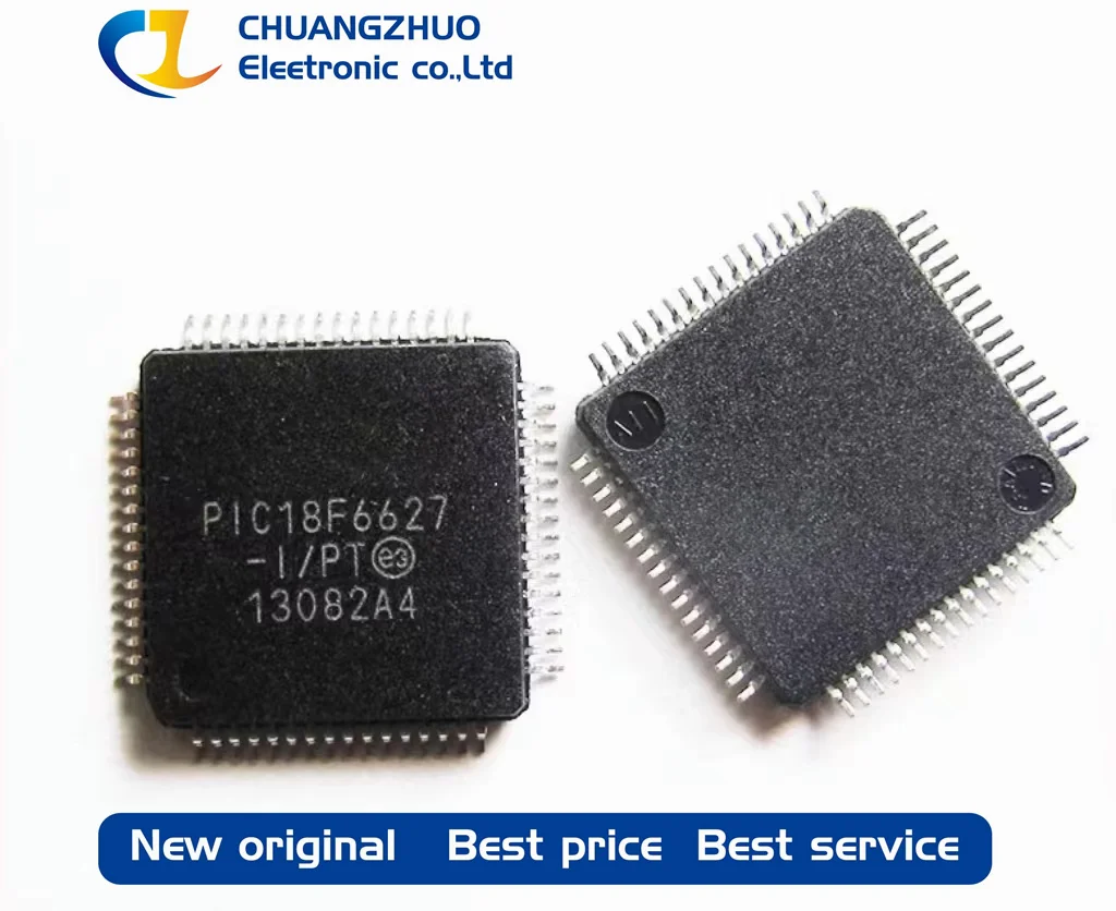 

1Pcs New original PIC18F6627-I/PT 40MHz FLASH 96KB TQFP-64(10x10) Microcontroller Units