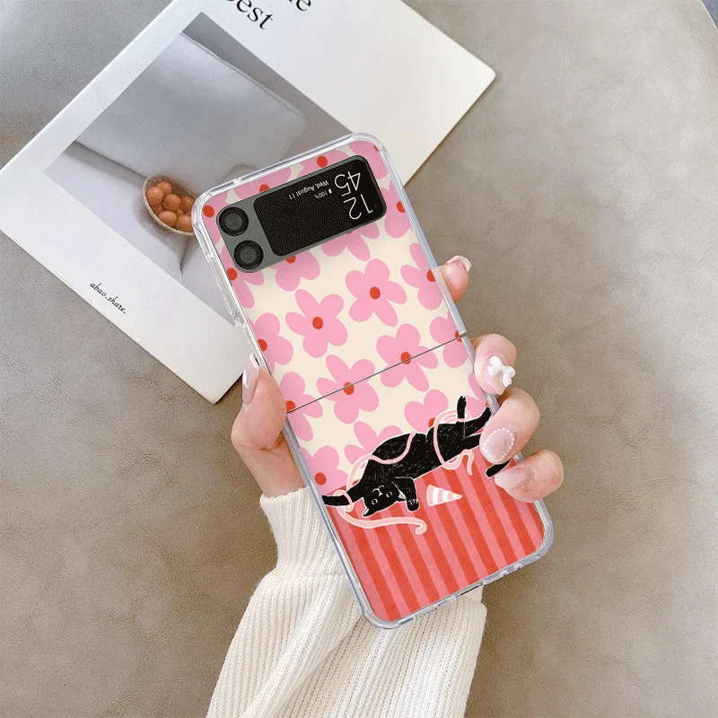 Cute Striped Animal Cat Shockproof Phone Case Cover
