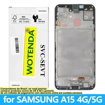 6.5 "Super AMOLED 90Hz Per Samsung A15 4G A155F A155M Display LCD Touch Screen Digitizer Per Samsung A15 5G A156B A156E LCD