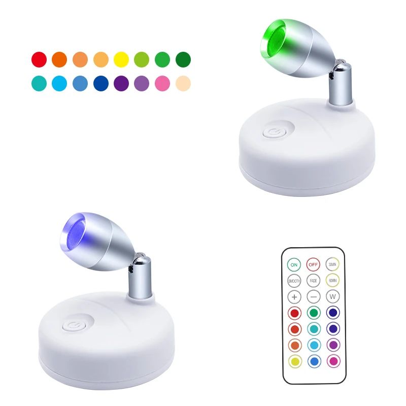 

13 Colors Wireless Remote Control Dimming Metal Night Light Wall Lamp Multi-Functional Colorful Atmosphere Light Cabinet Light