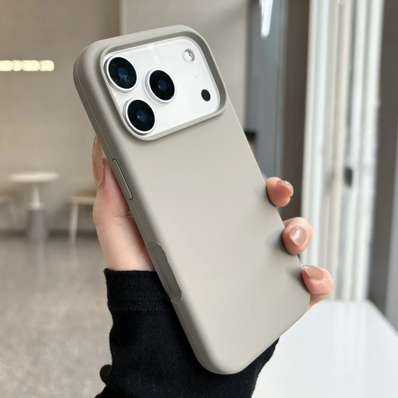 Premium Liquid Silicone Shockproof Phone Case in Titanium Gray