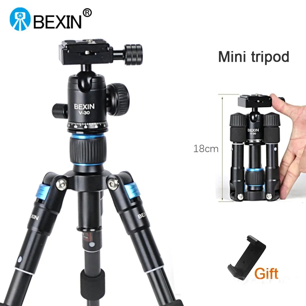 

BEXIN MS08 Desktop Mini Tripod Portable for Phone Self-timer Live Tripod Camera Photography SLR Tabletop Mini Ball Head Tripod