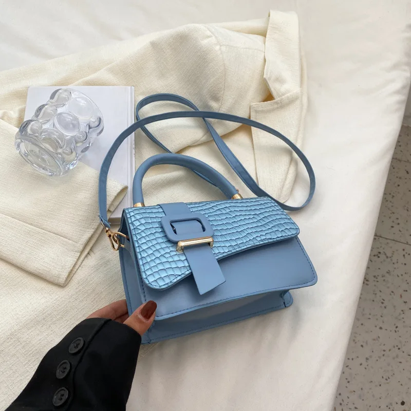 Bolso de hombro para mujer, nuevo patrón, sencillo, pequeño, con textura cuadrada, cruzado, para fiesta, para mujer, Y2k, para ir al trabajo, tipo sobre