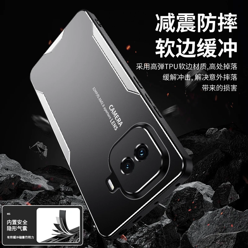 Luxury Metal Matte Camera Protection Hard Acrylic Case - Anti-fall Cover