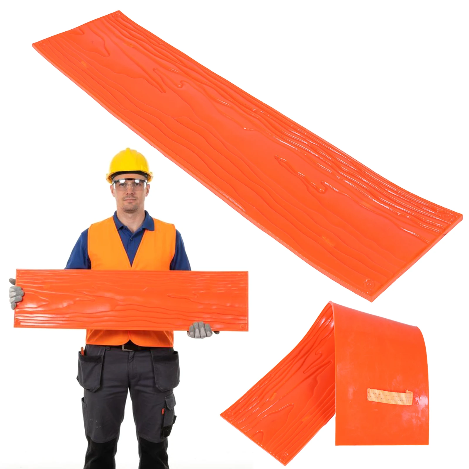 122x31cm Concrete Texture Stamp Mat Polyurethane Wood Grain Concrete Wood Plank Concrete Stamps Mat for Indoor/Outdoor Floors