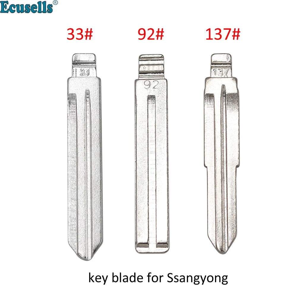 

#33 #137 #92 Metal Flip Blank Key Blade for Ssangyong Korando New Actyon C200 S170 ACTYON KYRON REXTON Switchblade Uncut