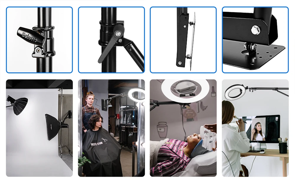Description Picture 3 of itemSelens New Wall Bracket Camera Mount tripod Base Adjustable Arm Photo Studio Kits Photography Accessory For Softbox Ring Light