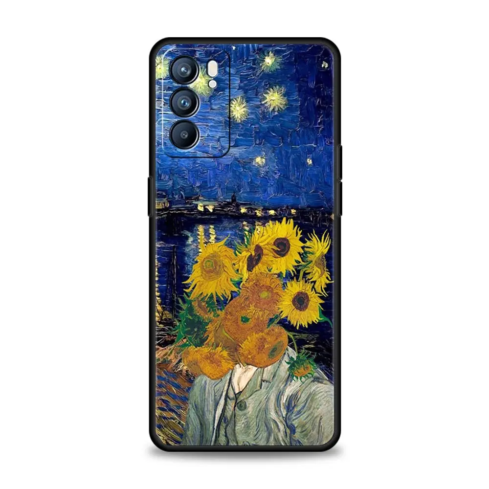 Van Gogh Starry Night Flower Phone Case Cover