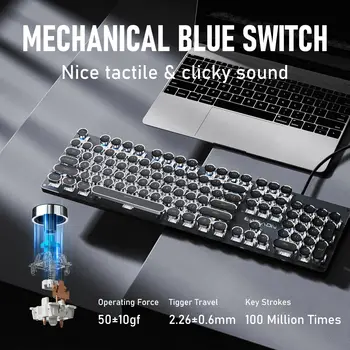 EWEADN TK100 Retro Mechanical Keyboard 4