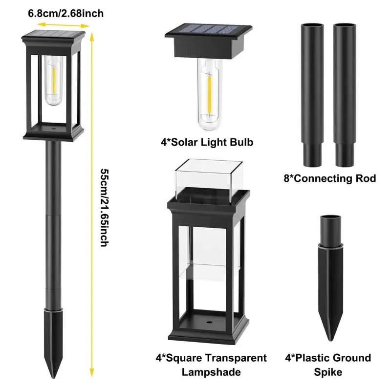 Waterproof Solar Pathway Lights Energy Efficient