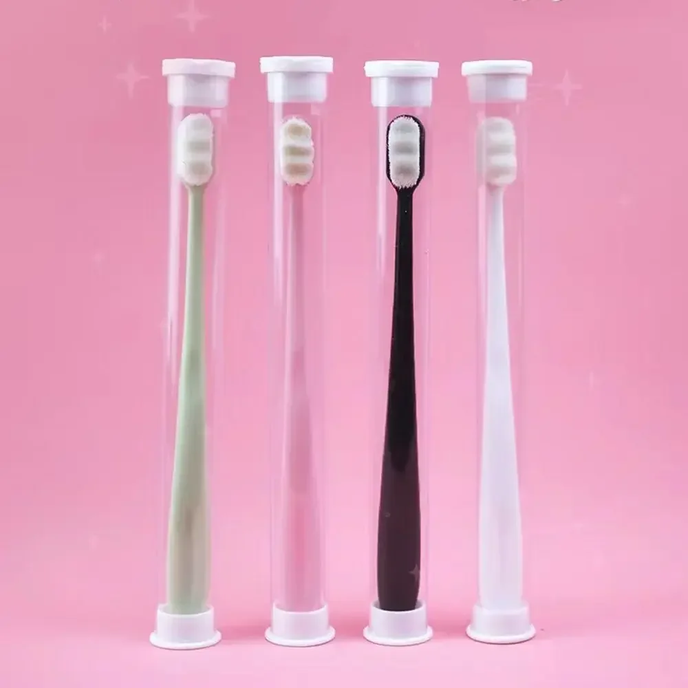 2pcs Handheld Teeth Cleaning Wave Shape Bathroom Ultra-fine Oral Care Tools Bristle Toothbrush Nano Toothbrush Oral Toiletries