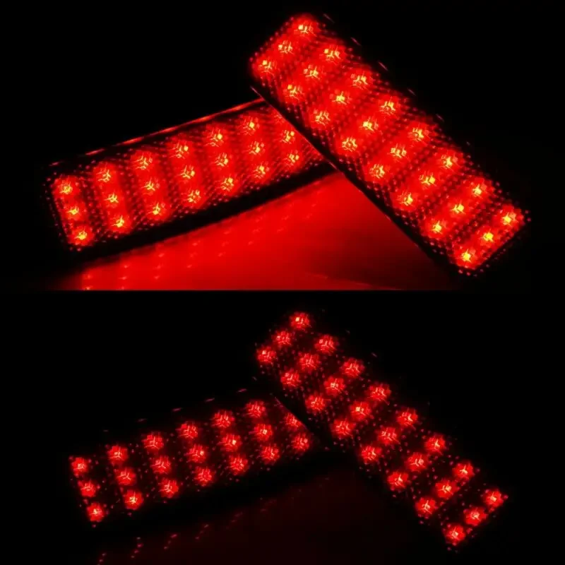 ANGRONG LED rosso paraurti posteriore riflettore fanale posteriore con lente nera affumicata per Ford Transit Van Custom Connect Tourneo 2013-up - immagine 4