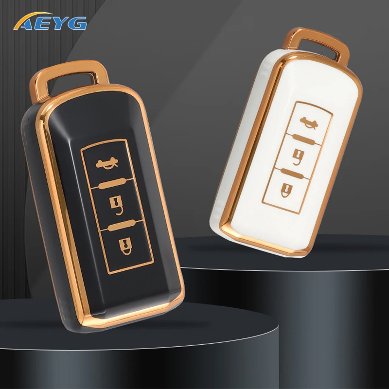 

TPU Car Remote Key Case Cover For MITSUBISHI OUTLANDER 3 Lancer 10 L200 ASX Colt Pajero Sport ECLIPSE CROSS With Keychain