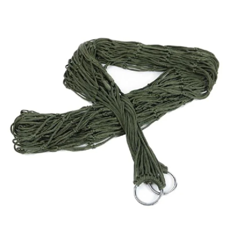 Portable Outdoor Sport Hammock, Outdoor Camping Hammock Mesh Net for Garden Beach Yard Travel Garden Swing Hanging Bed 3