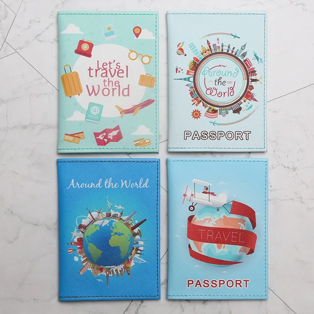 Travel Passport Holder 3D PU Leather Passport Cover Card Luggage Pattern Case Wallet Purse Bag Pouch Passport Holder Accessories