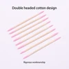 1/2/5/10Pc Nails Wood Cotton Swab Clean Sticks Bud Tip Wooden Cotton Head Manicure Detail Corrector Nail Polish Remover Art Tool 4