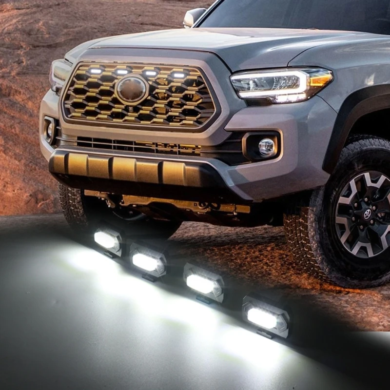 

Grill Lights Raptor-Style Aftermarket Grille LED Amber Grill Lights Lamps Replacement Suitable for TRD 2016-2019 Car