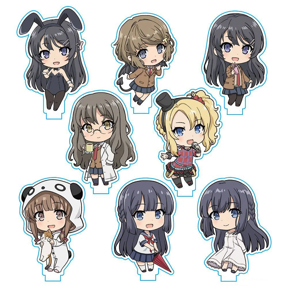 Anime Store Shoko Makinohara Nodoka Toyohama Rio Tomoe HD Charaktere Acryl Schlüsselanhänger & Ständer Anhänger Fans Geschenke ca. 6 cm & 10 cm