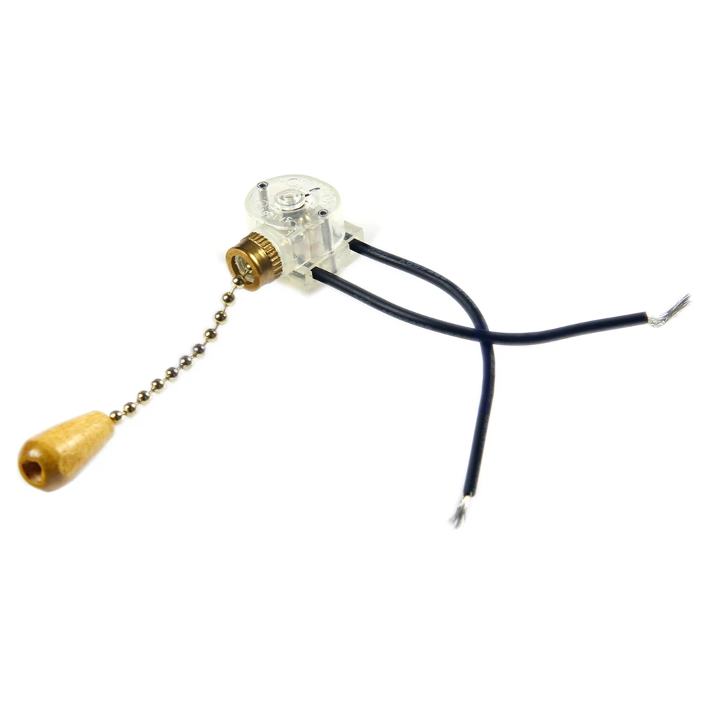 DIY Wall Light Pull Switch Home Ceiling Fan Lamp Universal Pull Chain Cord Switch Set 250V 3*2.2*1.6cm
