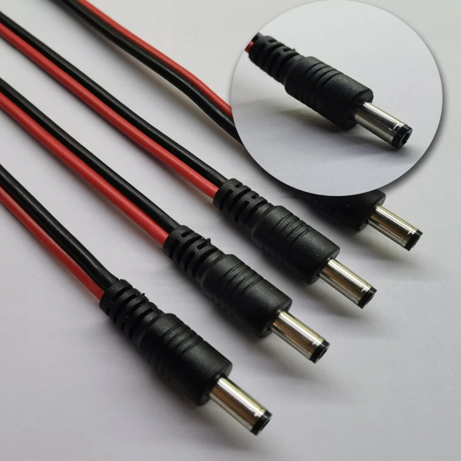 High-Quality 18 AWG Male-Female Power Cable with DC Connector - 30cm, 5A, 2-Pin Adapter Wire