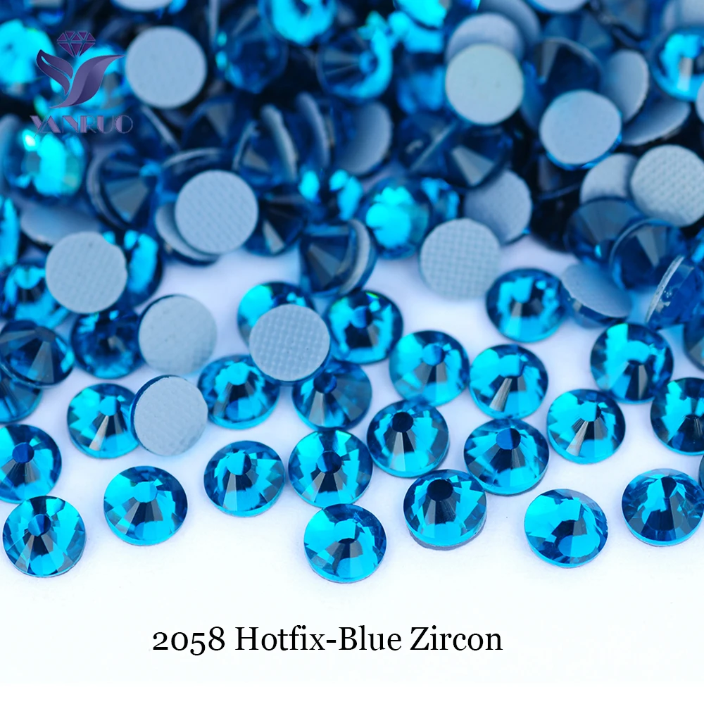 YANRUO 2058HF SS4-SS30 Hotfix Strasssteine Strass Kristalle Strasssteine mit Kleber Nähen Perlen Applikationen auf Schuhen Tasche – Detail 17