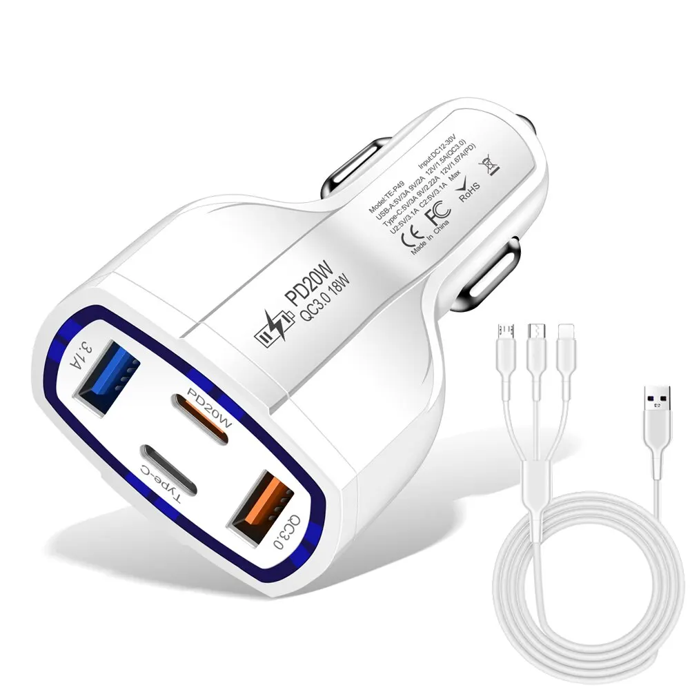 38w Chargeur Charge rapide Type-C 2in1 USB + PD Smart iD avec QC 3.0