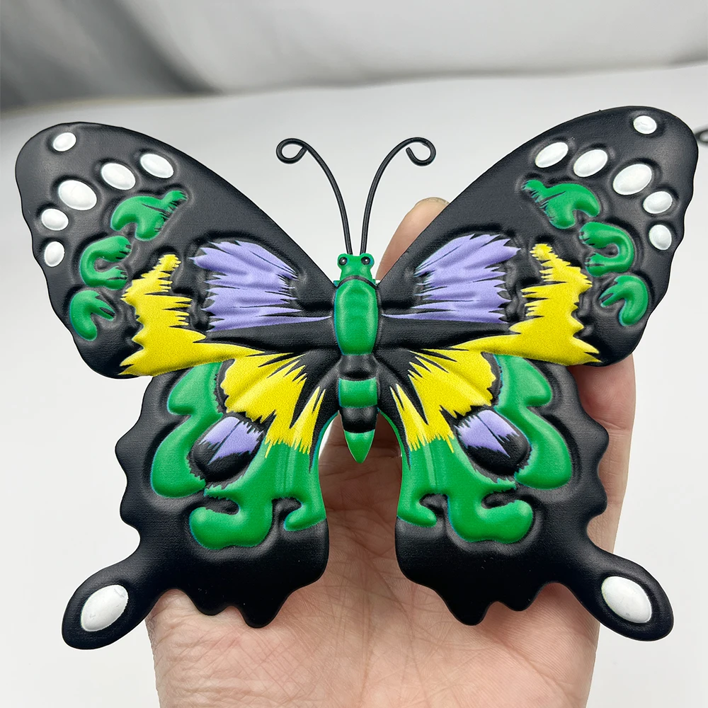 Iron Butterfly Wall Art Decor 4pcs Set-No Electricity Needed Decorative Hanging Metal Butterflies for Garden, Yard, Living Roo butterfly decoration garden art decor animal sculpture decorations