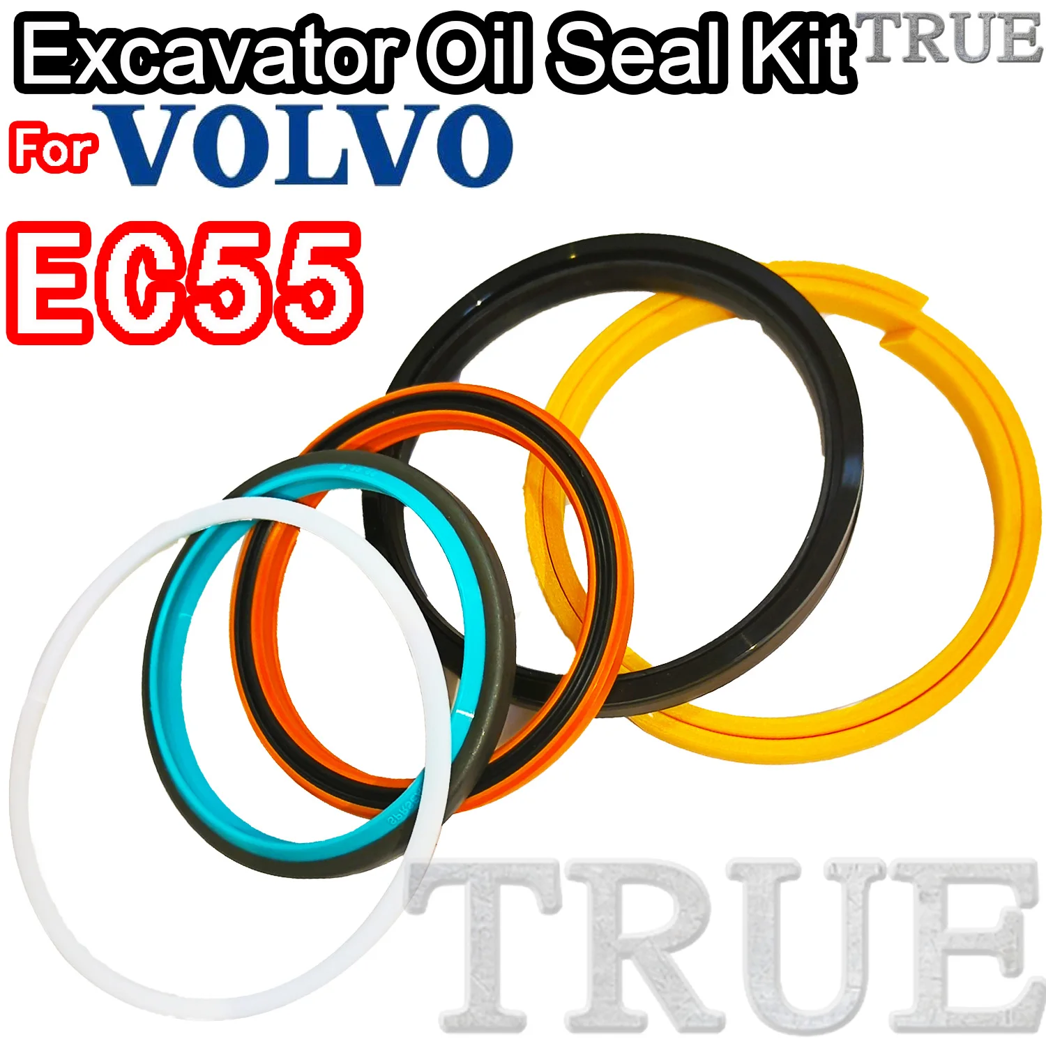 

For EC55 VOLVO Oil Seal Excavator Repair Kit Parts MOTOR Piston Rod Shaft Replacement Dust Bushing FKM High Quality Control BOOM