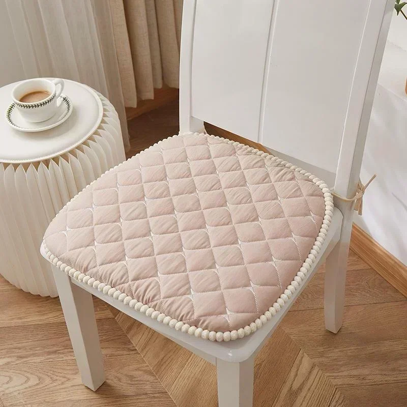 

1Pc Modern Memory cotton Chairpad with Ties for Dining Chairs Kitchen Dining Chair Pad and Solid Color Seat Cushion 45x43cm