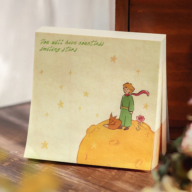 100 Pages Asteroid Little Prince Rose Fairy Tale Pocket Record Message Student Memo Pad  Notepad Kawaii