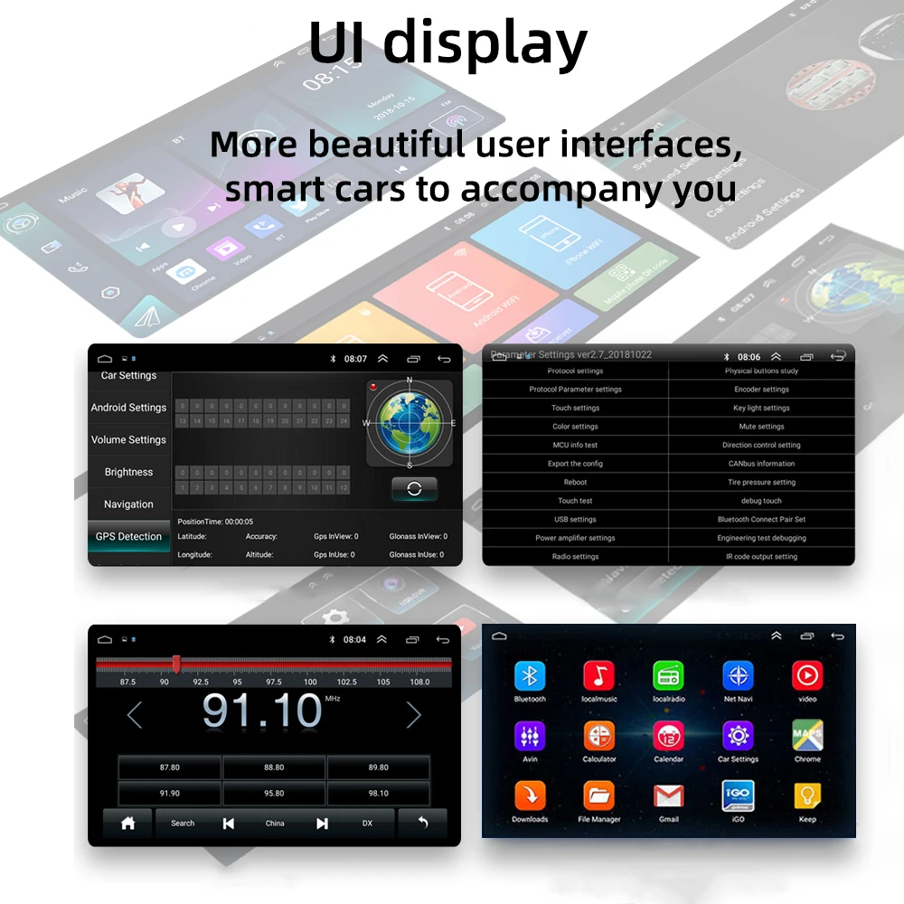 Car Multimedia Player FOR Ford F150 Android 1G+16G Wifi GPS Navigation 7" 2Din MP5 Player Apple Carplay, Android Auto 4 Core