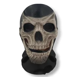 Spooky Ghostly Full Face Mask with 3D Mesh for Cosplay and Halloween Fun (A5)