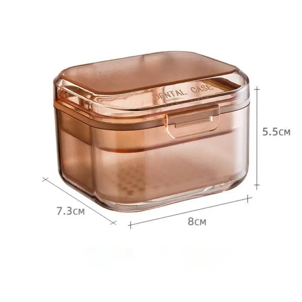 2023 New Three Layer Dental Cover Box Invisible Orthodontic Retainer Orthodontic Storage Box Drainage Layered Portable