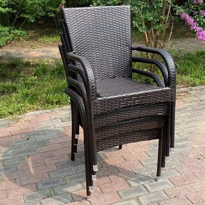 High-Back-Rattan-Chair-Back-Chair-Outdoor-Woven-Rattan-Chair-Stool