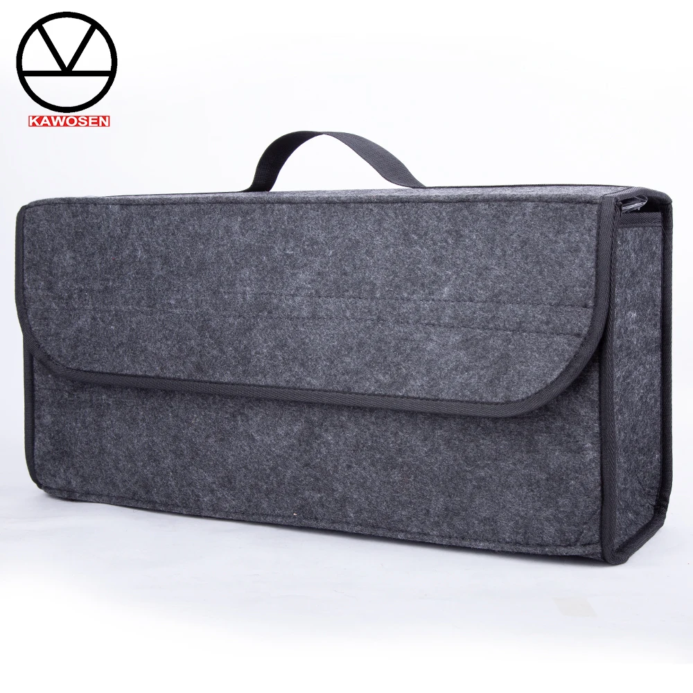 Portable Foldable Car Trunk Organizer Felt Cloth Storage Box Case Auto Interior Stowing Tidying Container Bags KAWOSEN CTOB04 car storage bag car trunk organizer trunk organizer trunk storage holder car interior organizer