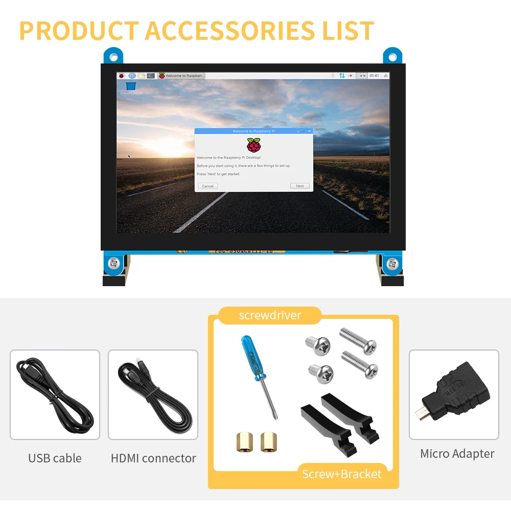 

Raspberry Pi Screen Touchscreen 5 Inch Mini HDMI Monitor LCD Screen 800*480 Compatible with Raspberry Pi 400 4 3B+ 3B Windows