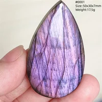 Pendentif en labradorite violette naturelle, bijoux en labradorite violette pure, 50x30x7mm, collier pour femmes et hommes, AAAAAA 1