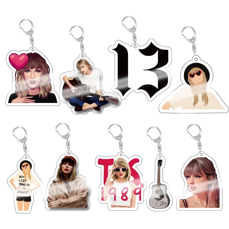 thumbnail image 1 of 2024 Taylors The Swifts Llaveros Cantante Gira Música Periféricos Acrílicos Charms Mochilas Colgantes Decoraciones Accesorios Clave Regalos, 1 of 5