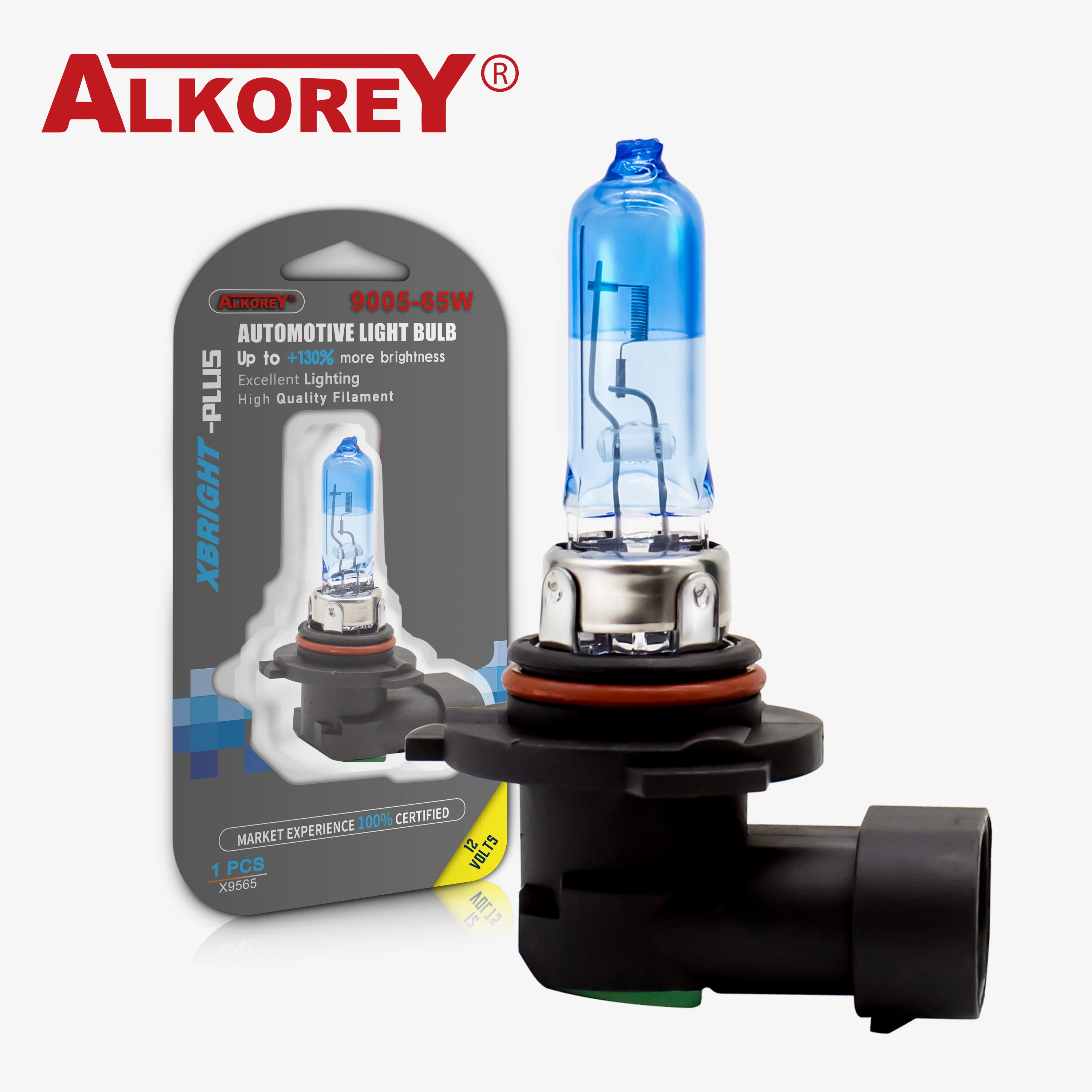 1 Pcs ALKOREY Xbright-Plus 9005 9006 9012 Hb3/Hb4/Hir2 12V 55W 4000K Auto Headlight Fog Lamps Car Light Halogen Bulbs