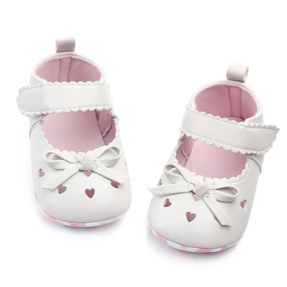 Fashion Infant Girls Shoes Soft Sole Footwear Toddler Cute Bows Princess Dress Flat for 1 Year Newborn Birthday Gifts Baby Items 3