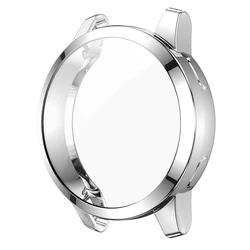 Bumper Cover Full Coverage Screen Protector Case - Durable TPU Protection - Garmin Venu 2S (Silver)