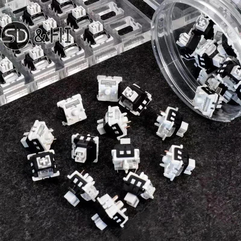 

10 шт. V4 переключатель, линейные Hi-Fi переключатели POM для набора механической клавиатуры, 5 контактов с светильник направляющей, переключатель Hot Swap