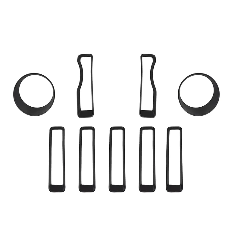 

Сетчатая решетка гриля + задняя фара для Jeep Wrangler JL JLU 2018-2022 аксессуары (черный)