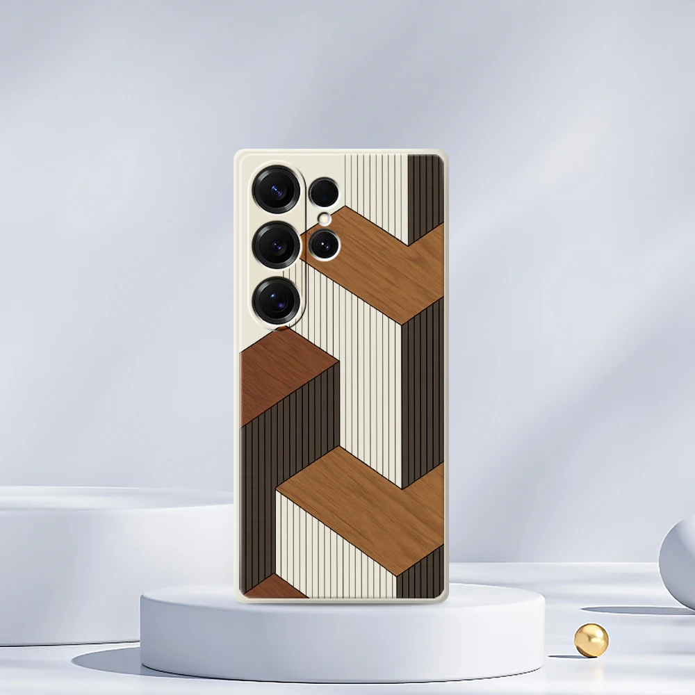 Back view highlighting wooden pattern texture