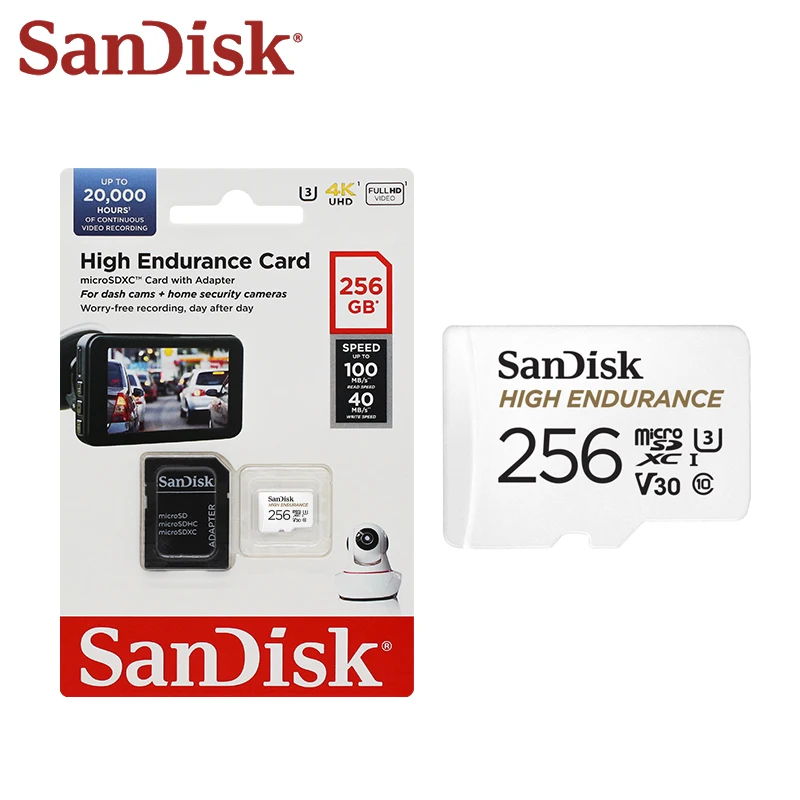 SanDisk ũ SD ī, ͸  100 MB/s, Ŭ 10  TF ī, 256GB, 128GB, U1, U3, V30 ÷ ޸ ī, 64GB