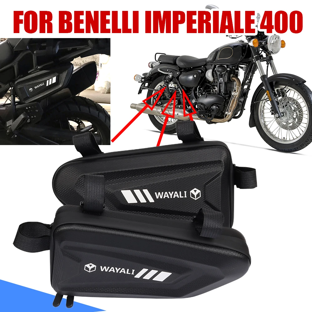 For Benelli Imperiale 400 Imperiale400 Motorcycle Accessories Side Bag Fairing Tool Bag Storage Frame Bumper CrashBar Bags Parts for 125 200 250 390 790 990 adventure smt supermoto motorcycle storage accessories side frame waterproof hard shell luggage bags