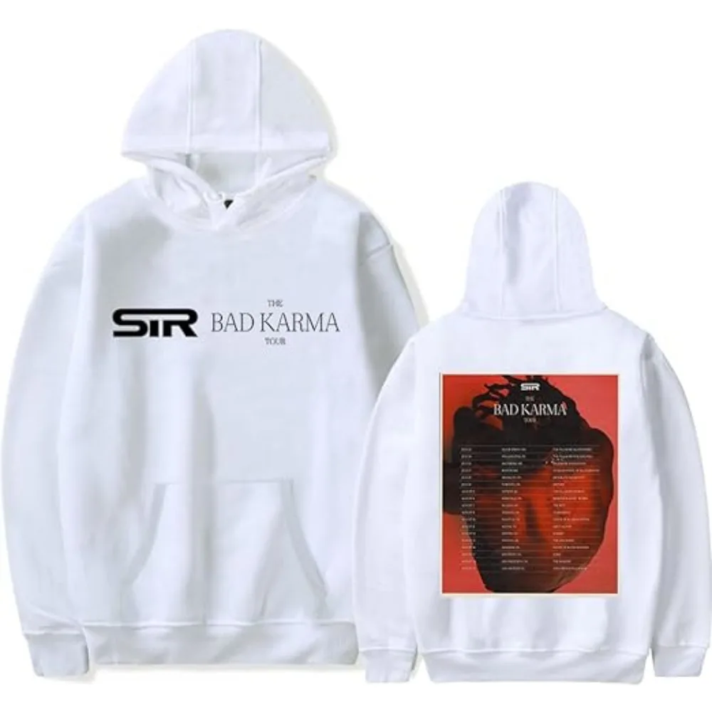 thumbnail image 1 of Sudadera con capucha SiR Merch The Bad Karma Tour 2024 para hombre y mujer, unisex, de manga larga, para invierno, ropa de calle con capucha, 1 of 5