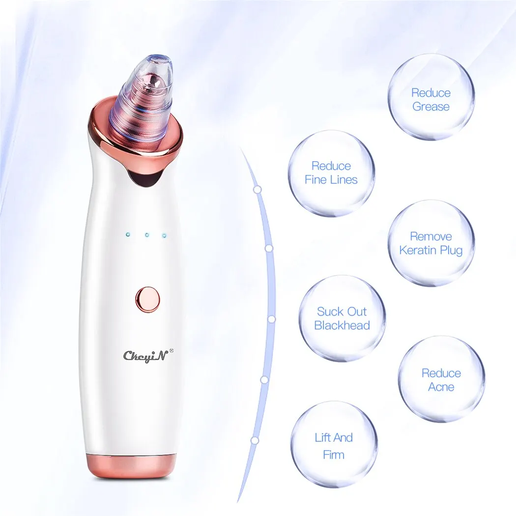 Facial Pore Cleanser Acne Remover Blackhead Remover CkeyiN Vacuum Blackhead Remover Electric Facial Acne Cleaner Pimple Pore Cleansing Device Black Nose Point Beauty Skin Care Tool