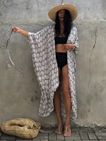 Bikini Cover Ups for Swimwear Women Printed Beach Kimono Self Belted Loose Wrap Beachwear Bathing Suit Dropshipping 22 Colors - Image 5